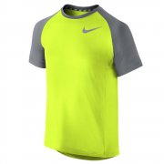 Nike Boys' Miler Crew Running Short-Sleeve Shirt Yellow