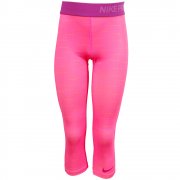 Nike Girls' Pro Allover Print Capri Tight Pink