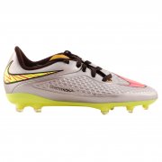 Nike Hypervenom Phelon Firm Ground Junior Football Boot Silver