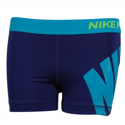 Nike Pro 3inch Logo Women's Short Blue