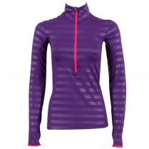 Nike Pro Hyperwarm 1/2 Zip Emboss Women's Long Sleeve Top Purple