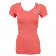 Nike Pro Shortsleeve V-Neck Women's Running Tee Pink