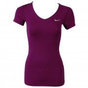 Pro Shortsleeve V-Neck Women's Running Tee Purple