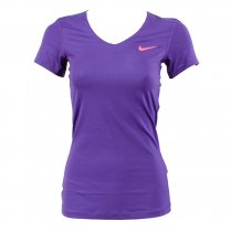 Nike Pro Shortsleeve V-Neck Women's Running Tee Purple