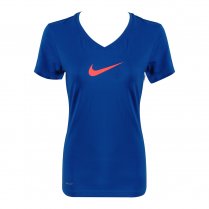 Nike Slim Sculpt Women's Short-Sleeved V-neck Tee Dark Blue