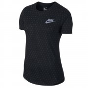 Nike Women's Digital Dots Printed Running T-Shirt Black