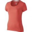 Nike Women's Dri-FIT Contour Running Short-Sleeve Shirt Red