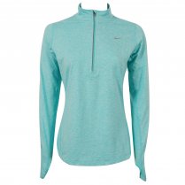 Nike Women's Element Half Zip Tee Light Green