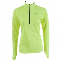 Nike Women's Element Half Zip Tee Yellow