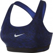 Nike Women's Pro Classic Padded Palm Print Sports Bra Blue