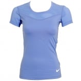 Nike Women's Pro Hypercool Short-Sleeve Tee Light Blue