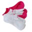 Youth Cushion Cotton Ankle Socks 3 Pack White & Pink