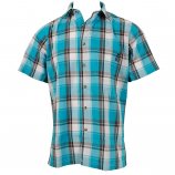 Old Guys Rule Short Sleeve Woven Shirt Light Blue