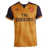 Arsenal FC 2015/16 Adult Replica Away Short Sleeve Jersey Gold