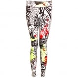 Reebok Women's Yoga Graffiti Collab Tight Multi