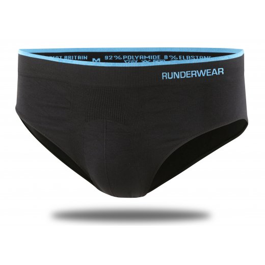 Runderwear Men's Support Running Briefs Black