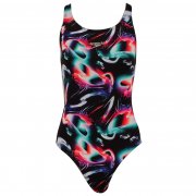 Speedo Allover Digital Powerback Women's Swimsuit Multi