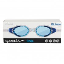 Speedo Futura Biofuse Swimming Goggles Blue and White