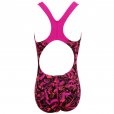 Speedo Girl's Allover Splashback Print Swimming Costume Black