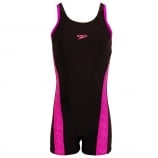 Speedo Girls' Monogram Legsuit Black