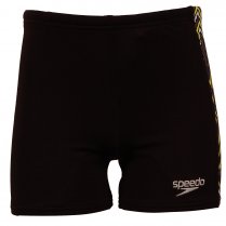 Speedo Logo Panel Boys' Aquashort Black