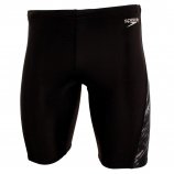 Speedo Men's Placement Curve Panel Jammer Swimshort Black