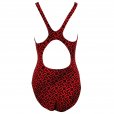 Speedo Monogram Allover Muscleback Women's Swimming Costume Dark Red