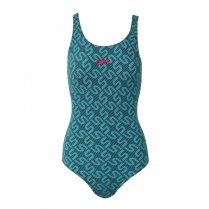 Monogram Muscleback Allover Print Swimsuit Chilli Blue