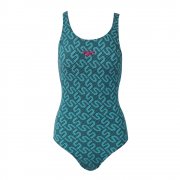 Monogram Muscleback Allover Print Swimsuit Chilli Blue