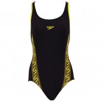 Speedo Monogram Racerback Women's Swimming Costume Black