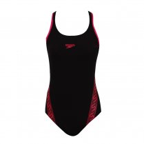 Speedo Monogram Women's Muscleback Swimsuit Black