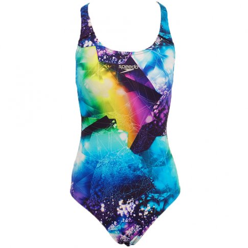 Speedo Women's Allover Digital Powerback Swimsuit Multi