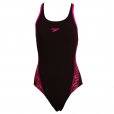 Speedo Women's Monogram Muscleback Swimsuit Black