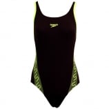 Speedo Women's Monogram Muscleback Swimsuit Black