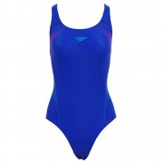 Speedo Women's Powerback Placement Swimming Costume Blue