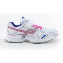 Tecno Pro Elexir IV Girl's Velcro Running Trainers White