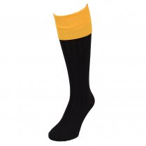 Reydon Turnover Club Football Sock Black Amber