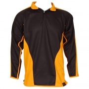 Uffculme School Rugby Top Black & Amber (sizes 30"- 46")