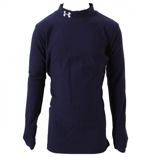 Under Armour Boys Coldgear Long Sleeve Mock Tee Dark Blue