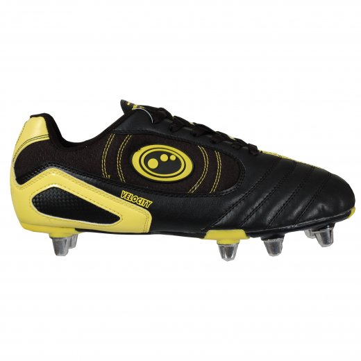 Optimum Velocity Rugby Boot Black & Yellow