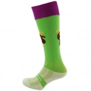 WackySox Merry Moosemas Medium Green