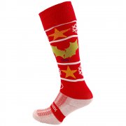 WackySox Snowflakes & Holly Large Red