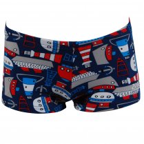 Zoggs Flotilla Hip Racer Boys Trunks Blue