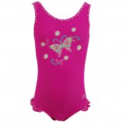 Zoggs Paradise Beach Scoopback Girls Swimming Costume Pink