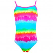 Zoggs Retro Wave Yaroomba Cut Out Girls' Swimming Costume Multi