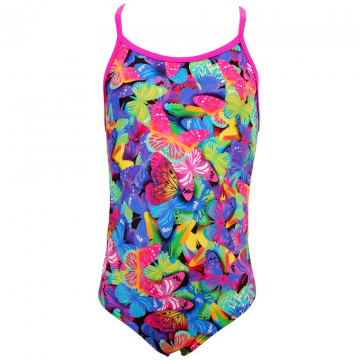 Zoggs Wings Bella Crossback Girls' Swimming Costume Multi